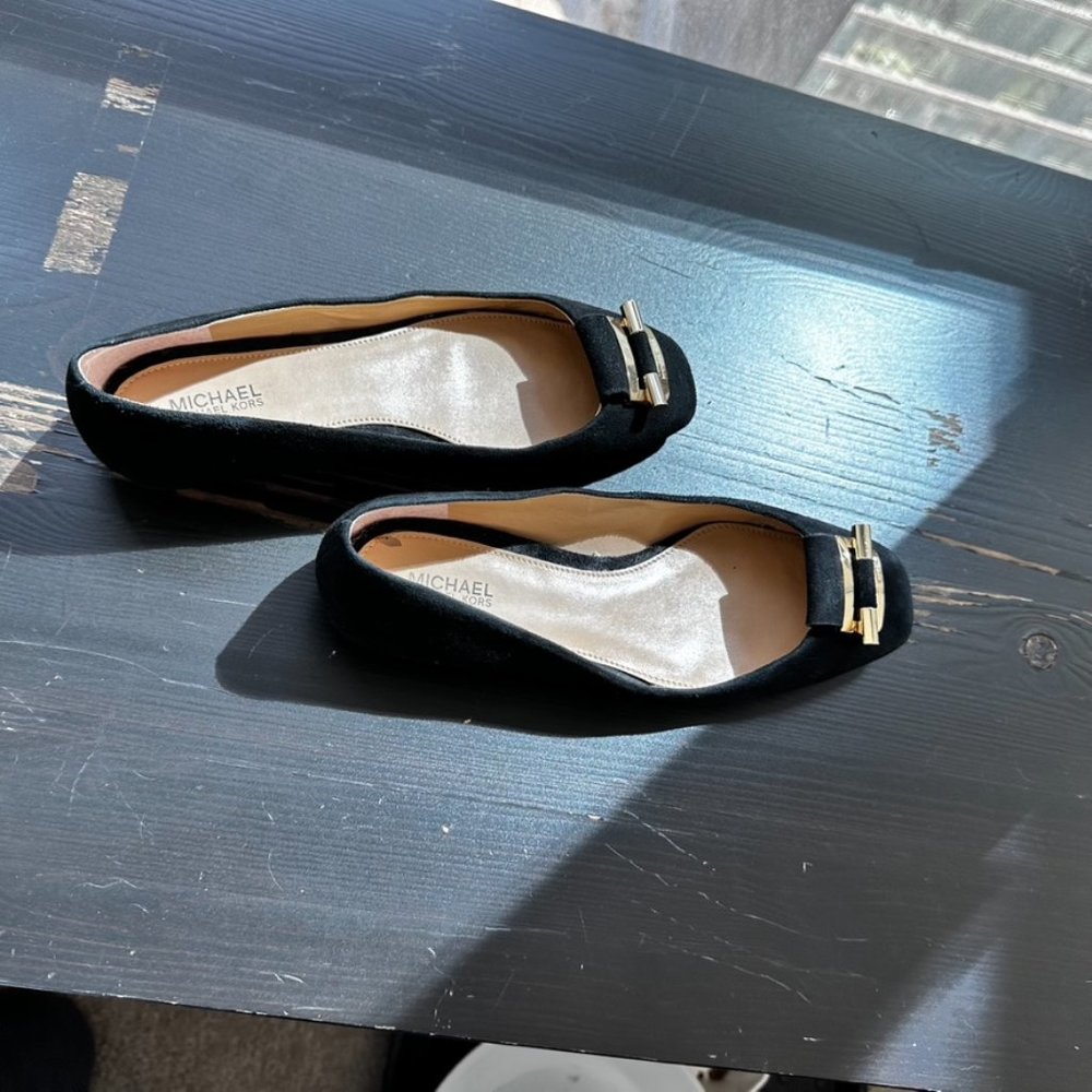 Michael Kors Black Suede Flats